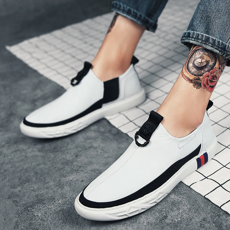 New Genuine Leather Shoes Men Brand Footwear Fashion Men's Casual shoes men Sneakers High Quality Zapatos De Hombre | Обувь