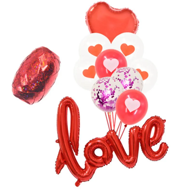 11 шт любовь письмо фольги воздушный шар годовщина свадьба день рождения День