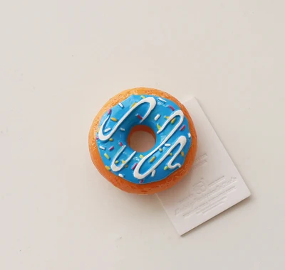 blue donut Еда моделирование холодильник магнит яйцо торт пиво пончики хлеб высокое качество - Цвет: blue donut