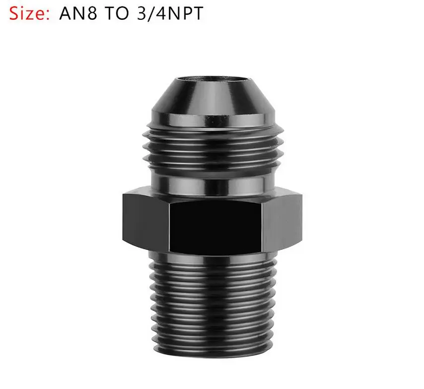 AN8 TO 3 4NPT Areyourshop автомобильный 1 шт. AN4 AN6 AN8 AN10 AN12 NPT прямой Мазут Воздушный шланг фитинг Мужской адаптер автомобильные аксессуары - Цвет: AN8 TO 3 4NPT