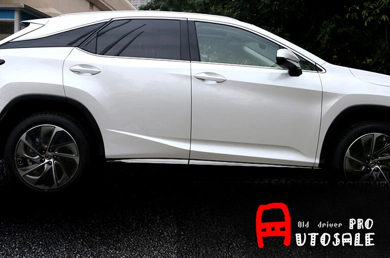 Для LEXUS RX200t RX450h 2016 6 шт. ABS матовая накладка на боковые двери автомобиля Новое