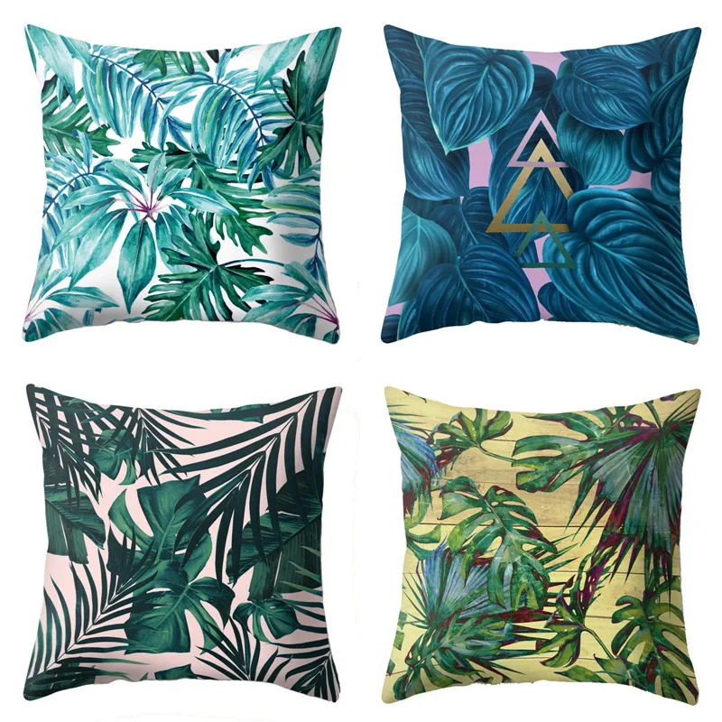 Тропические растения дождевой лес папоротник свадебный подарок наволочка