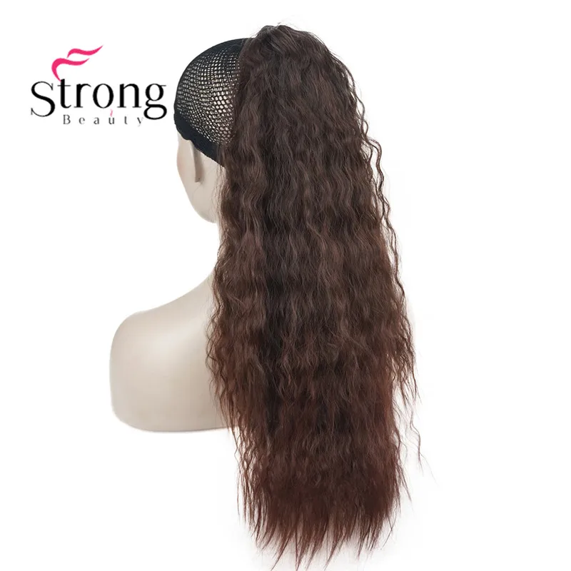 StrongBeauty 6 видов цветов длинные кудрявые Кудрявые Волнистые конский хвост парик африканские кудри 22-24 дюймов синтетические Тепло сопротивляются цвету выбора