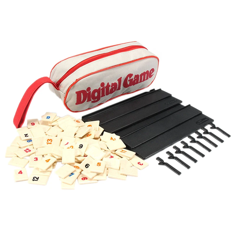 White Цифровая игра Israel Mahjong быстро движущийся Rummy плитка Семейная Игра Путешествие версия классическая настольная игра - Цвет: White