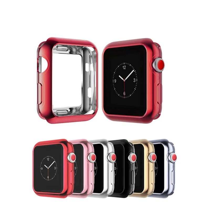 Силиконовый чехол для Apple Watch Series 1 2 3 38 мм 42 устойчивый к царапинам мягкий из ТПУ