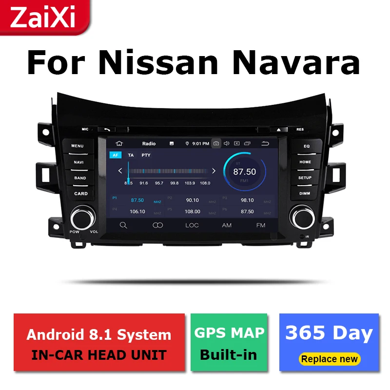 ZaiXi 2Din для Nissan Navara D23 NP300 2014 ~ 2018 автомобильный мультимедийный плеер на Android радио GPS