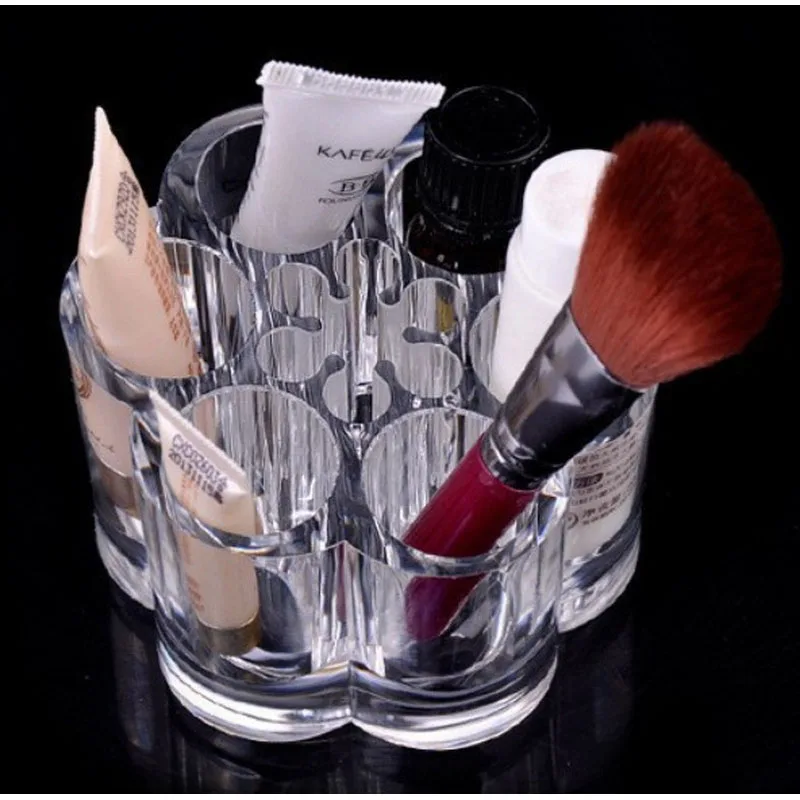 6 отверстий прозрачный круглый пластиковый акриловый косметический стеллаж для