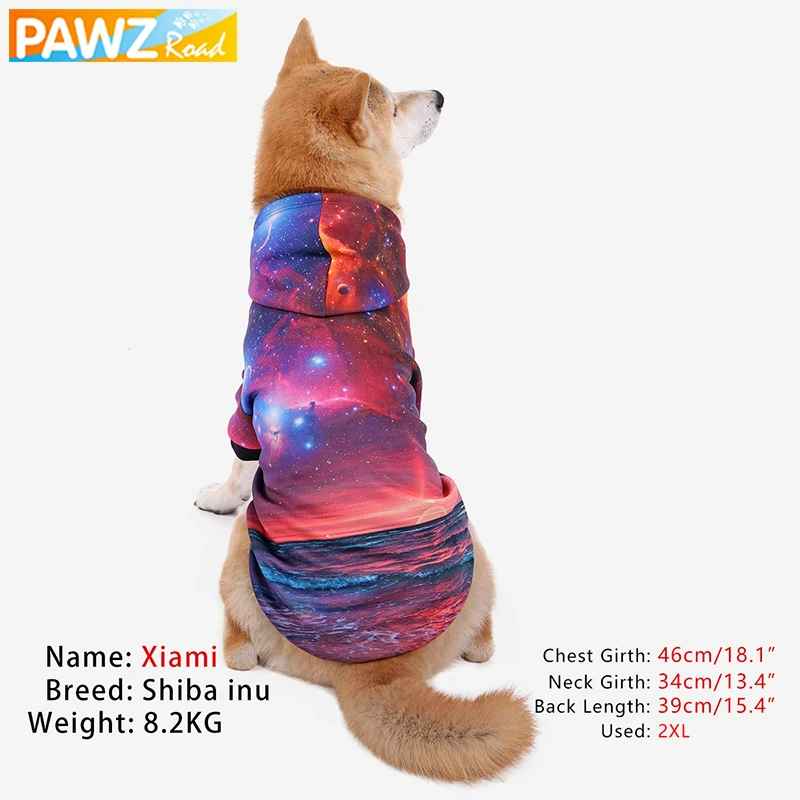 PAWZ дорожная Толстовка для домашних животных модная 3d с принтом вселенной мягкая
