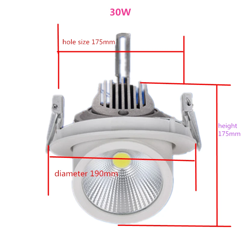 Светодиодный точечный светильник поворотный на 360 градусов точесветильник с Cob