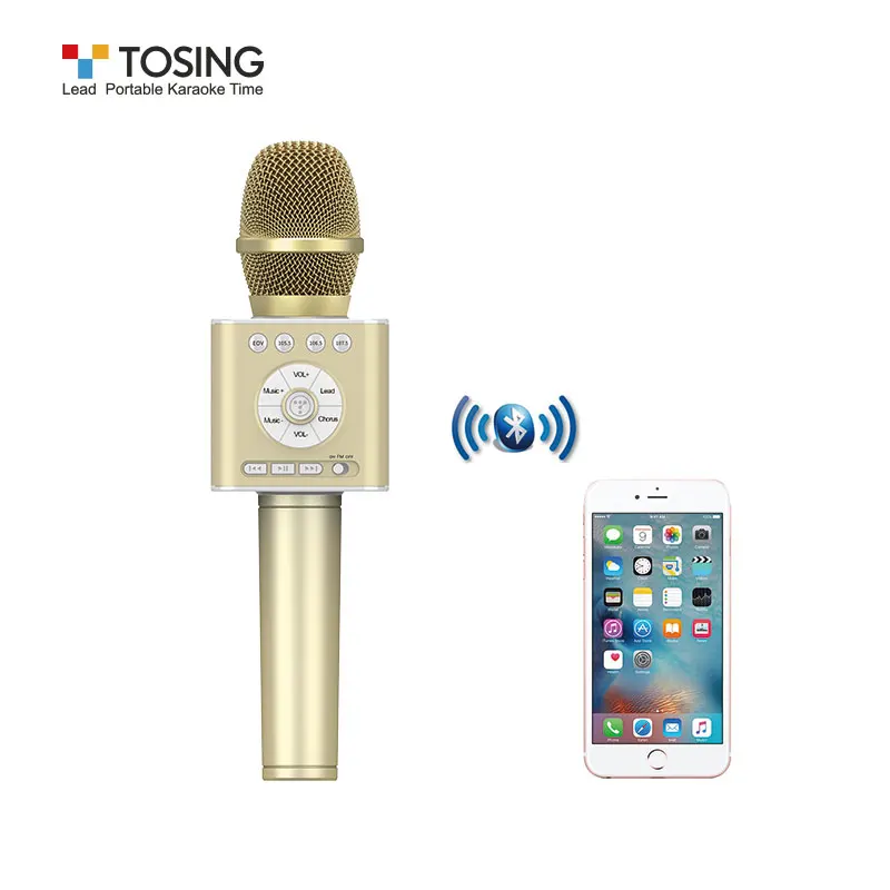 TOSING Q12 портативный микрофон для караоке беспроводной Bluetooth Динамик ручной музыкальный плеер KTV путешествия Поддержка USB карты воспроизведения