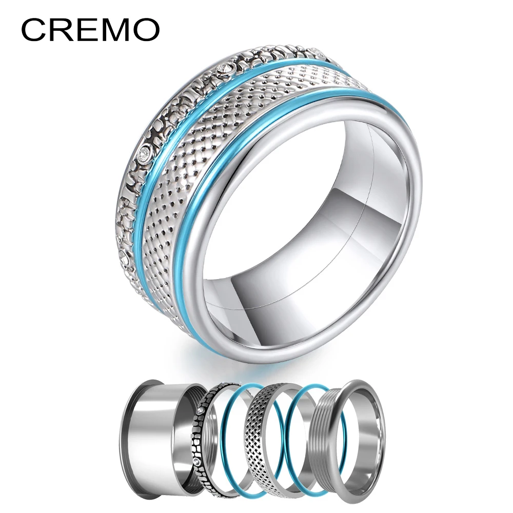 Оригинальные штабелируемые кольца Cremo обручальное кольцо из нержавеющей стали