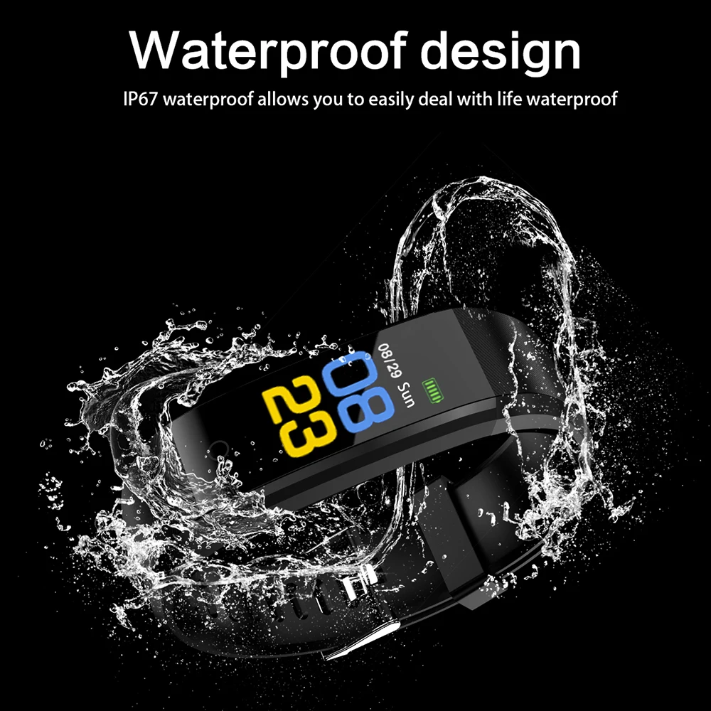 Смарт браслет B05 с пульсометром и тонометром спортивный смарт напоминанием о