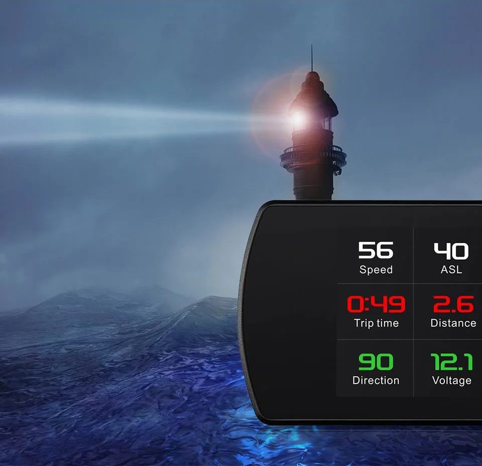 Умный Hud Автомобильный дисплей OBD gps бортовой автомобильный компьютер умный цифровой измеритель HD OBD2 дисплей Спидометр об/мин тахоодометр