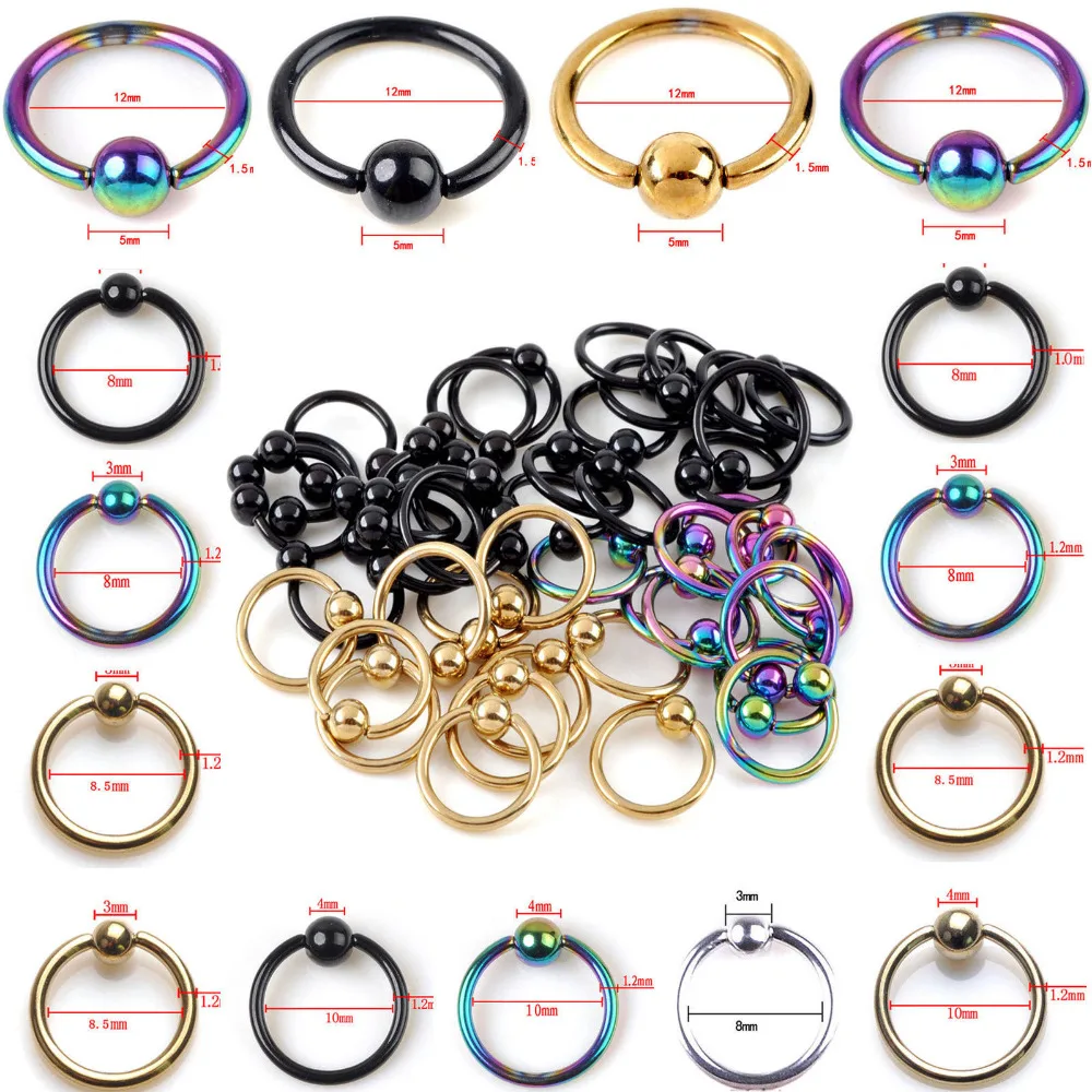1 шт. нержавеющая стягивающее кольцо органайзер для мелочей BCR пирсинг бровей нос
