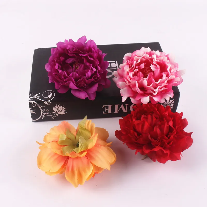 Искусственные цветочные головки пионов DIY многоцветные дорожные свинцовые