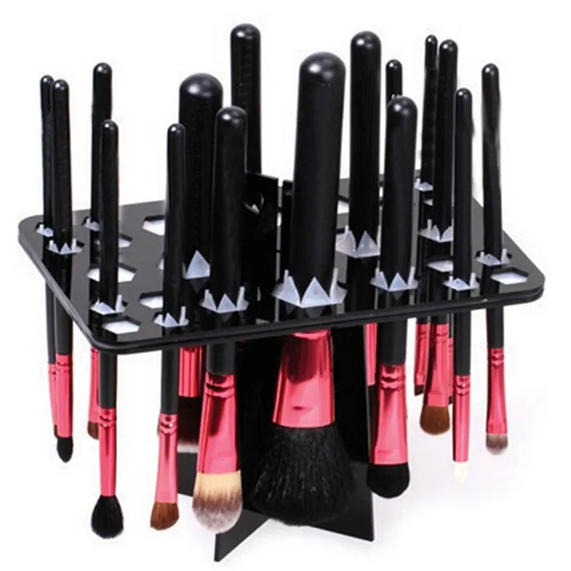 

28 Hole Make up Brush Set Dry Rack Drying Brushes Shelf Multifunction Stand Display Cosmetic Clean Tool Wash Makeup Brush Holder