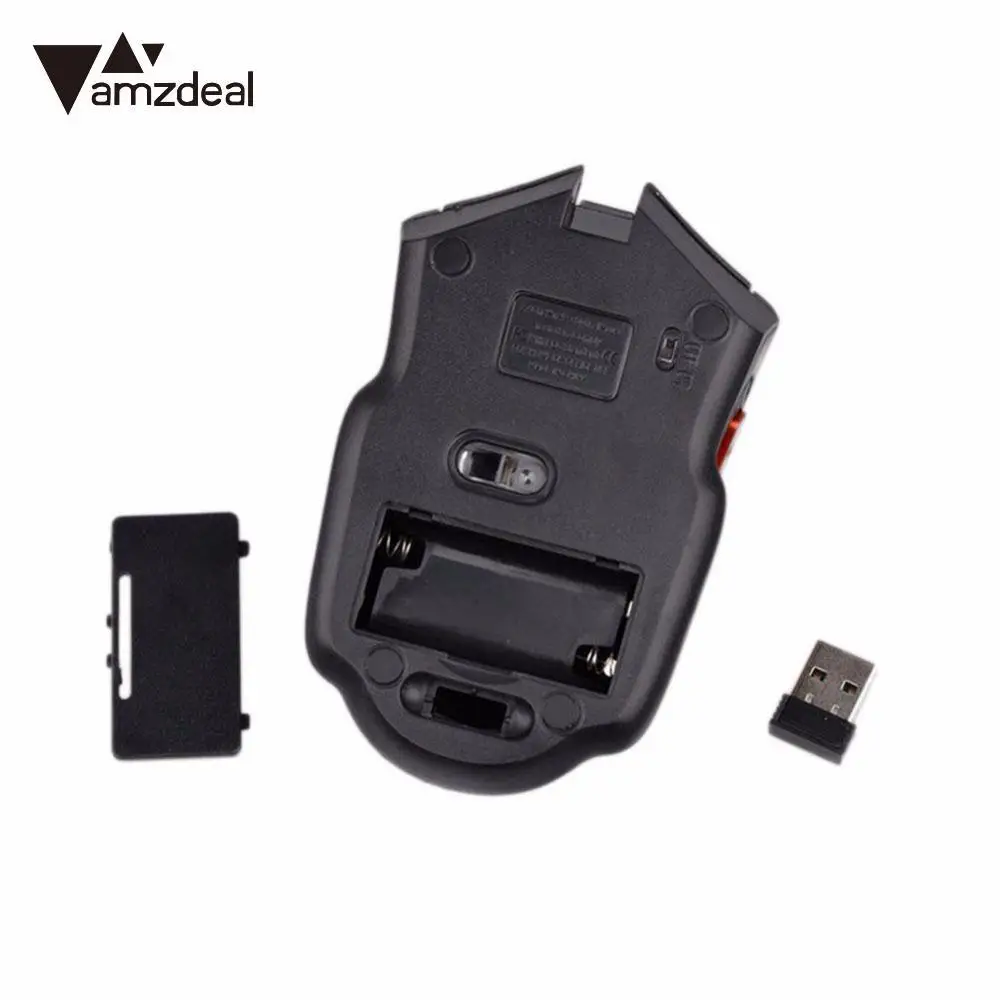 Amzdeal 2.4 ГГц 2400 Точек на дюйм Мини Беспроводной Mause Оптический игровой Мышь геймер