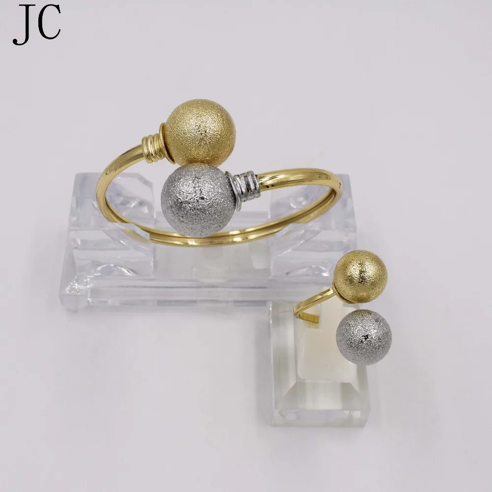 Хорошее качество Дубай наборы золотые ювелирные 24 К браслет кольцо для женщин на