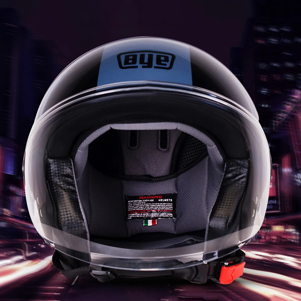 Мотоциклетный шлем BYE для мужчин и женщин винтажный мотоциклетный в горошек с