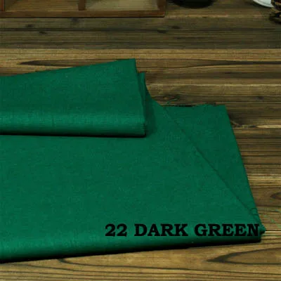 22 dark green Хлопок/лен ткани фиолетовый розовый оранжевый зеленый серый хаки сплошной цвет для DIY Одежда Платье Брюки подушки ручной работы Текстиль - Цвет: 22 dark green