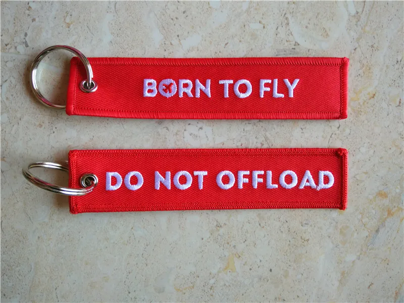 Born To Fly не разгружать брелок для ключей с вышивкой из ткани|Кольца ключей| |