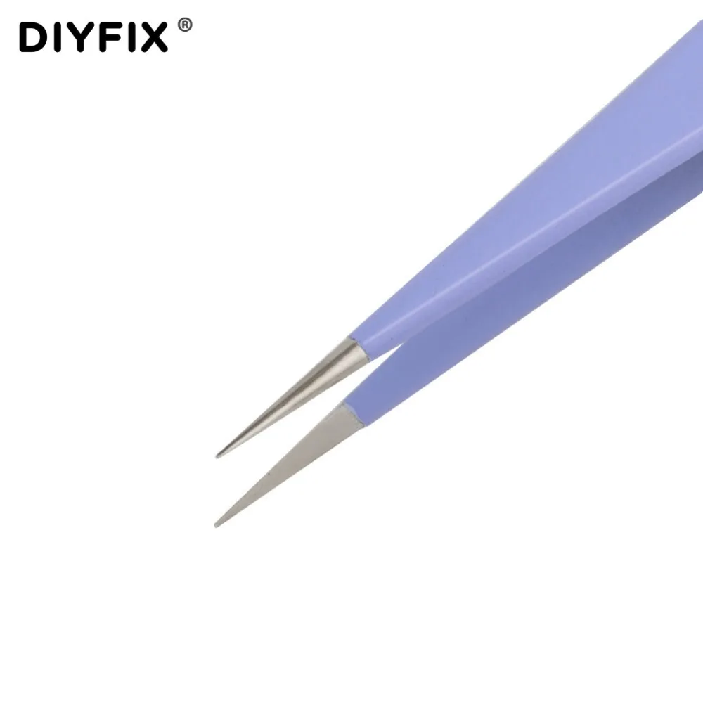 DIYFIX Пинцет для наращивания ресниц из нержавеющей стали антистатические щипцы