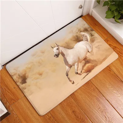 6 Модный стиль Majestic Horse Print ковры противоскользящие напольные коврики уличные ковры прозрачные коврики для передней двери - Цвет: 6