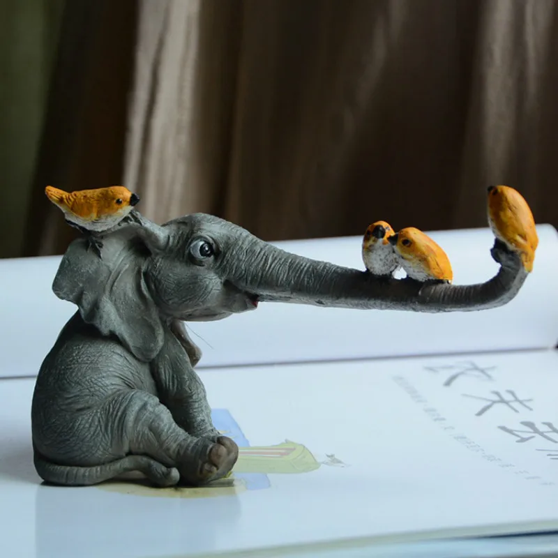 Украшение для дома аксессуары современные Слоны пасторальная садовая статуэтка