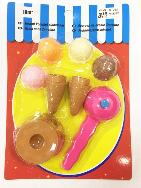 Funny Icecream stacking game piles up pretend play house cooking miniature food toy for girls balancing gift Children Y202 | Игрушки и