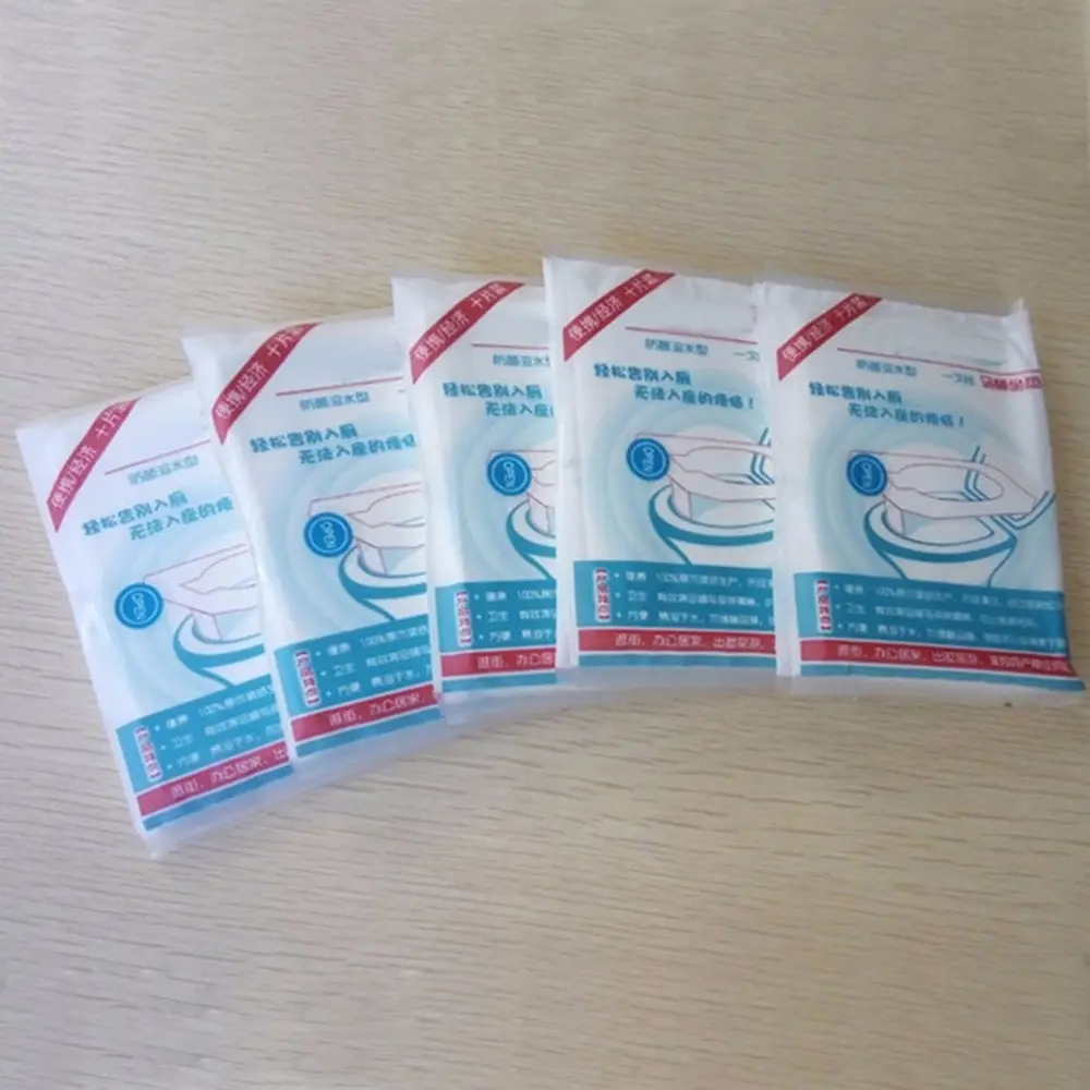 10 шт./лот одноразовые чехлы для унитаза бумажные накладки кемпинга путешествий