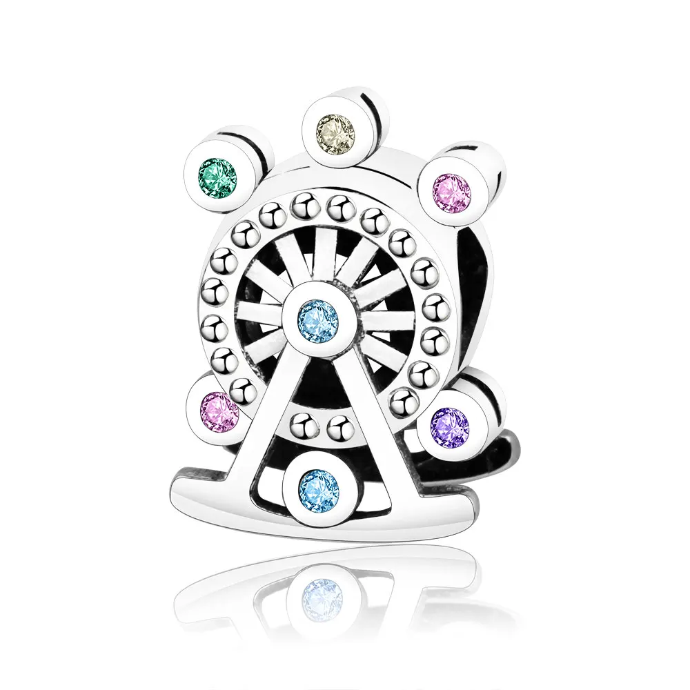 Подходит для оригинальных браслетов Pandora DIY Ювелирные изделия Осенняя коллекция ромашки ажурные шармы 925 пробы серебряные бусины в виде цветка - Цвет: A24
