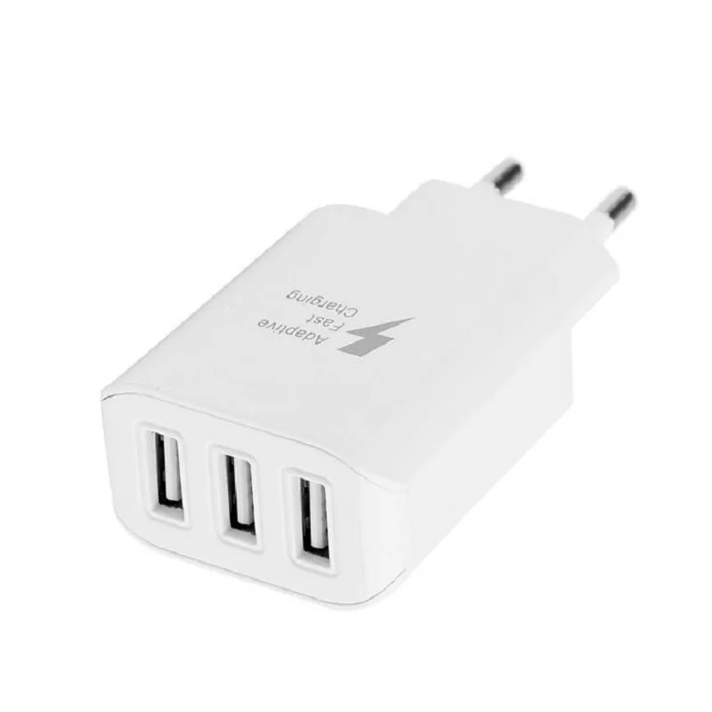 Зарядное устройство USB Quick Charge 3,0, быстрое зарядное устройство для samsung, штепсельная вилка европейского стандарта, зарядное устройство для путешествий, адаптер 5 В, 2,4 А, 3 порта, настенное зарядное устройство