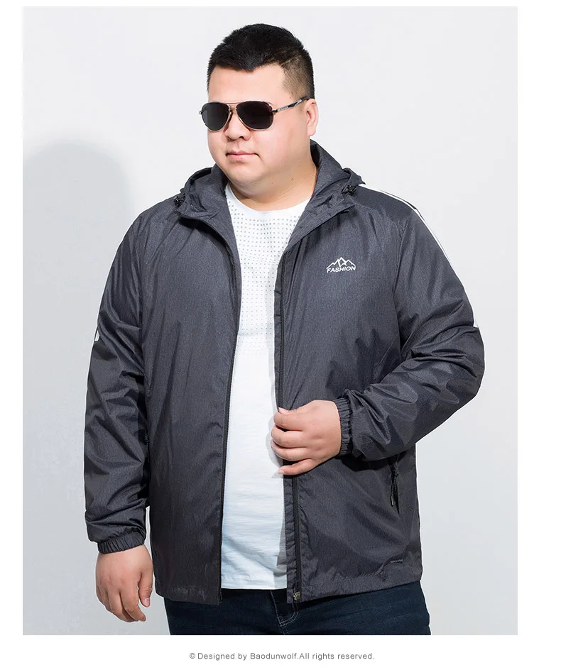 Большие размеры 10XL 8XL 6XL 5XL водонепроницаемая куртка softshell пальто брендовая мужская одежда с капюшоном черный повседневные весенние пальто мужской ветровка