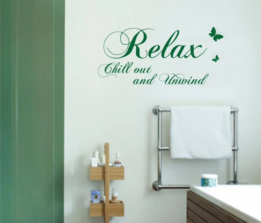 Расслабьтесь и расслабьтесь настенные художественные наклейки с бабочками для