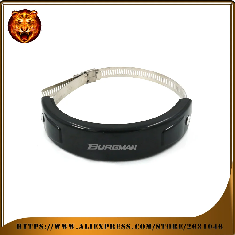 Motorcycle Silencer Round Oval Exhaust Protector Protect Can Cover For SUZUKI AN250/400 UH125/150/200 Burgman 100mm-140mm LOGO | Автомобили