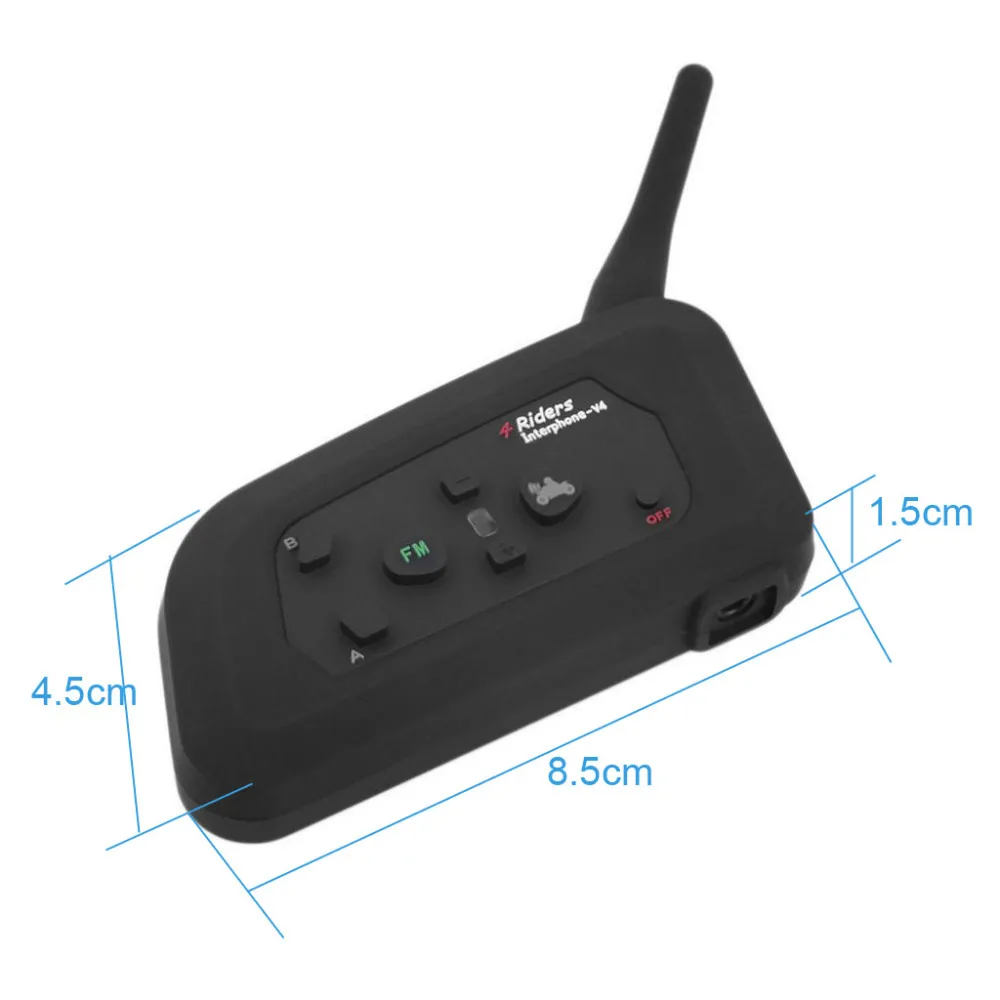 2017 Новый 1200 м V4 BT мульти Bluetooth домофон Водонепроницаемый FM мотоциклов наушников