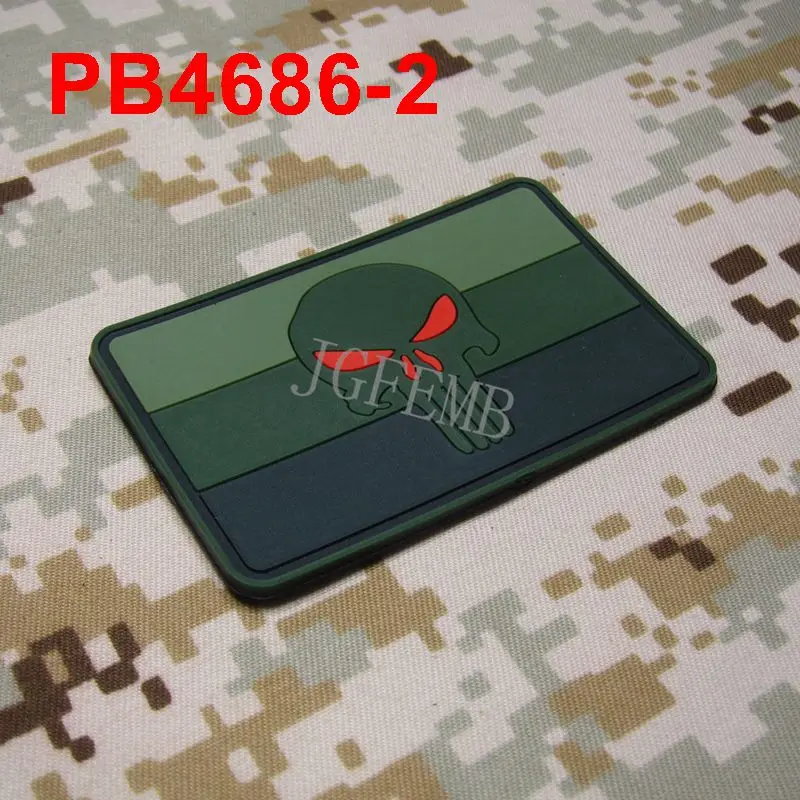 Зеленый Российской Федерации череп флаг тактический военный боевой дух 3D ПВХ патч