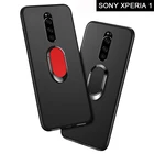 Чехол для Sony Xperia 1, роскошный мягкий черный пластиковый чехол с кольцом на палец 6,5 дюйма, чехол для Sony Xperia 1 J8110 J8170 J9110