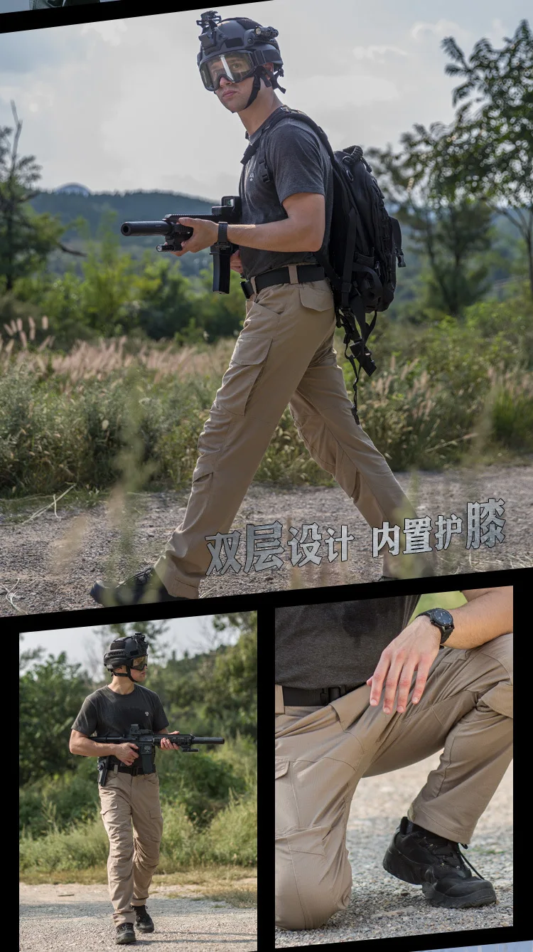 Refire gear водонепроницаемые военные тактические брюки мужские армейские Мульти Карманы носимые боевые брюки карго камуфляжные наколенники брюки