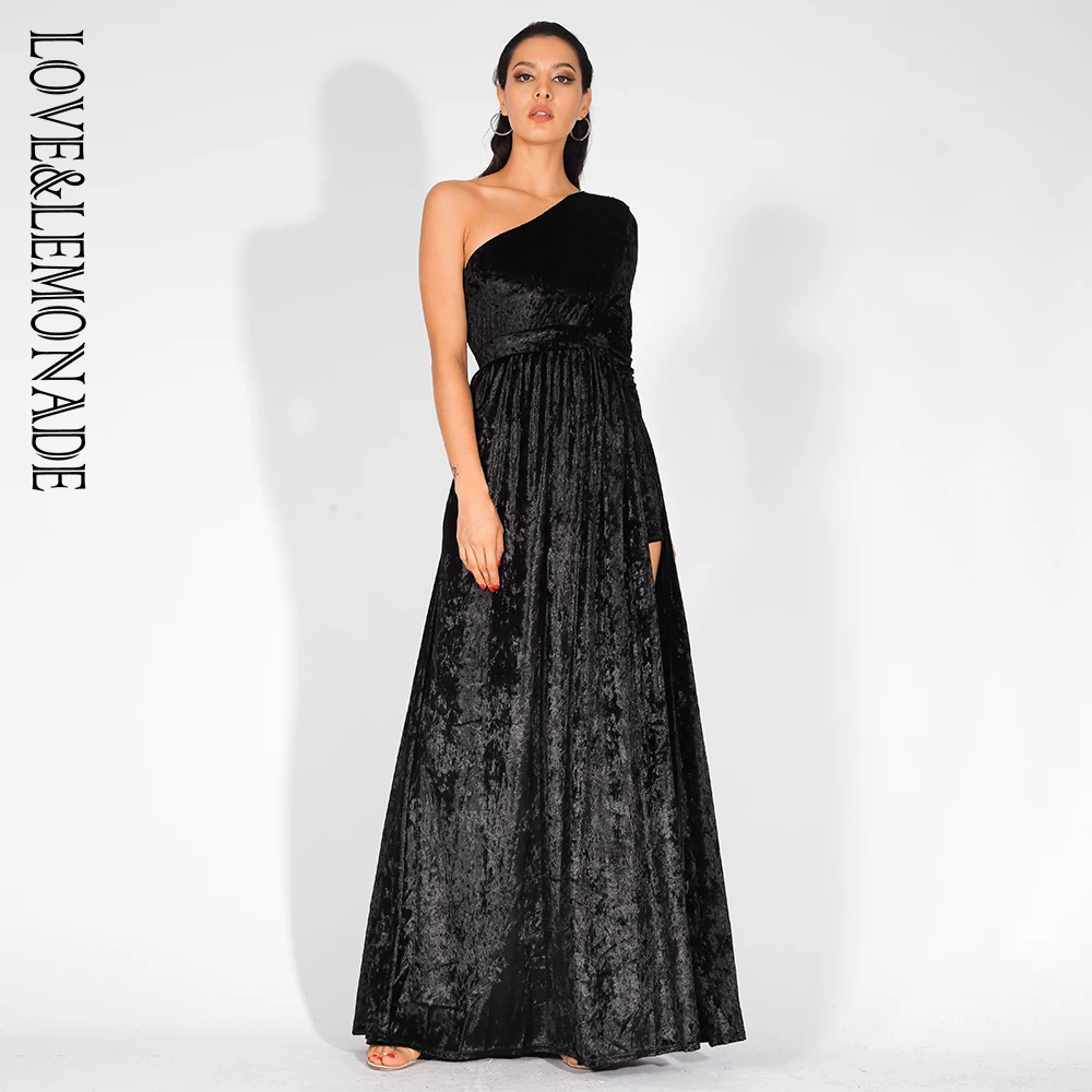 Женский бархатный комбинезон LOVE & LEMONADE из ткани без бретелек с вырезами модель