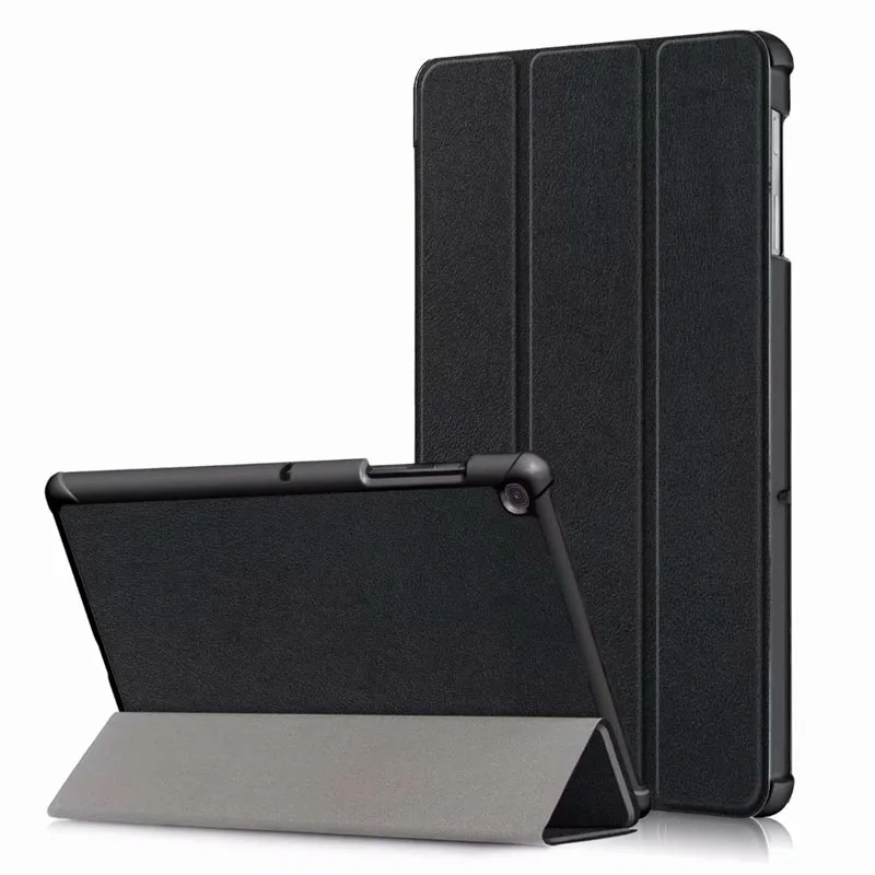 case Магнит Смарт Флип Стенд кожаный футляр, складной чехол для Samsung Galaxy Tab S5e 10,5 T720 T725 SM-T720 SM-T725 Funda Capa+ пленка+ ручка - Цвет: case