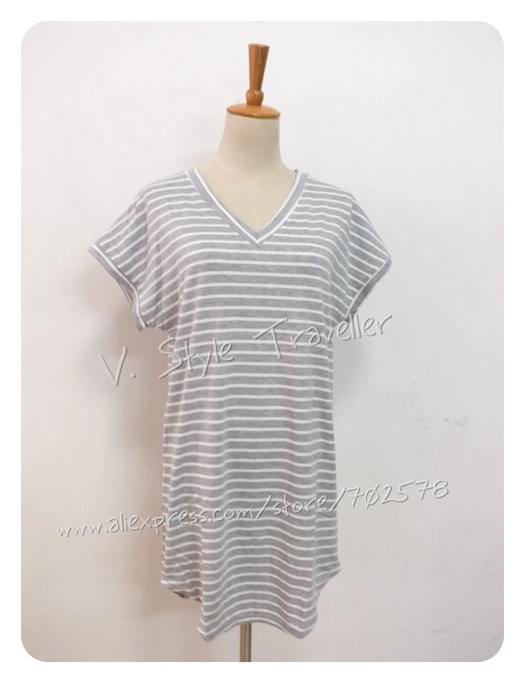 Повседневное Полосатое платье с v-образным вырезом сексуальная женская