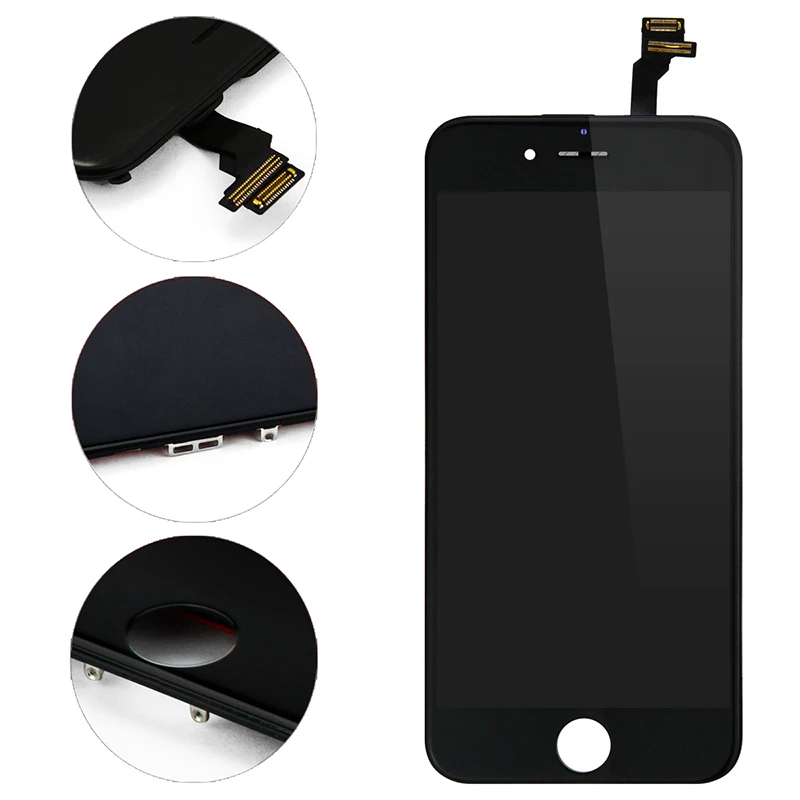 Без битых пикселей lcd для iPhone 6 6s 7 8 7 Plus OEM дисплей 3D сенсорный дигитайзер предварительно собранный белый черный+ инструменты закаленное стекло