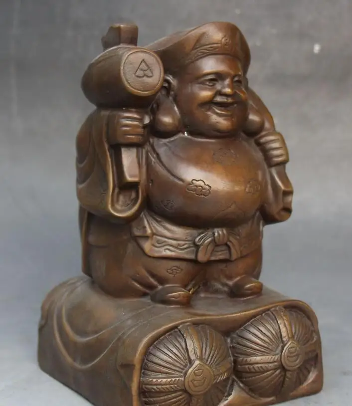 6710657 + 8 &quotКлассический Бронзовый Стенд Японии Бог Золотой Мешок Махакалы Маммона