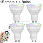 Светодиодный светильник с регулируемой яркостью MiLight, 4 Вт, GU10, RGB + CCT (2700-6500K), интеллектуальный Wi-Fi светодиодный прожектор, FUT103, 2,4G, RF, беспроводной пульт дистанционного управления