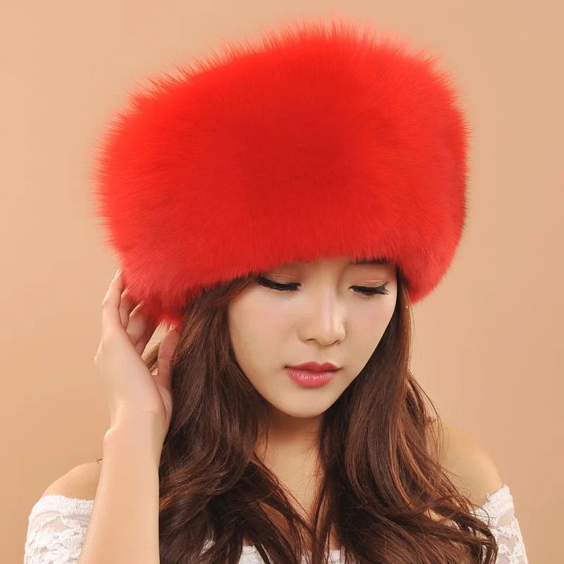 2019 Новая модная женская шляпа Зимняя теплая меховая шапка зимняя из лисьего