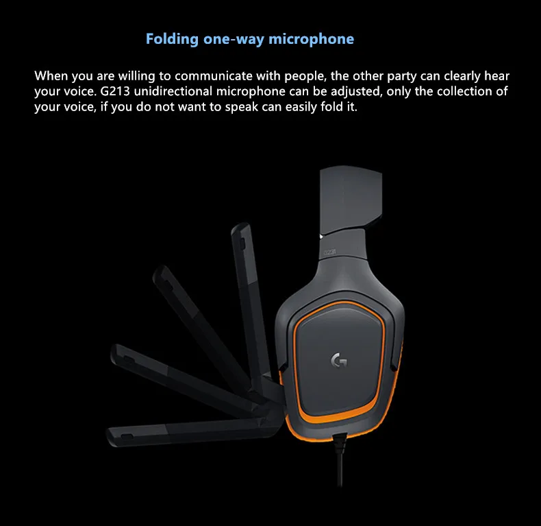 Игровая гарнитура logitech G231 с кабелем, игровая Компьютерная гарнитура с пшеницей