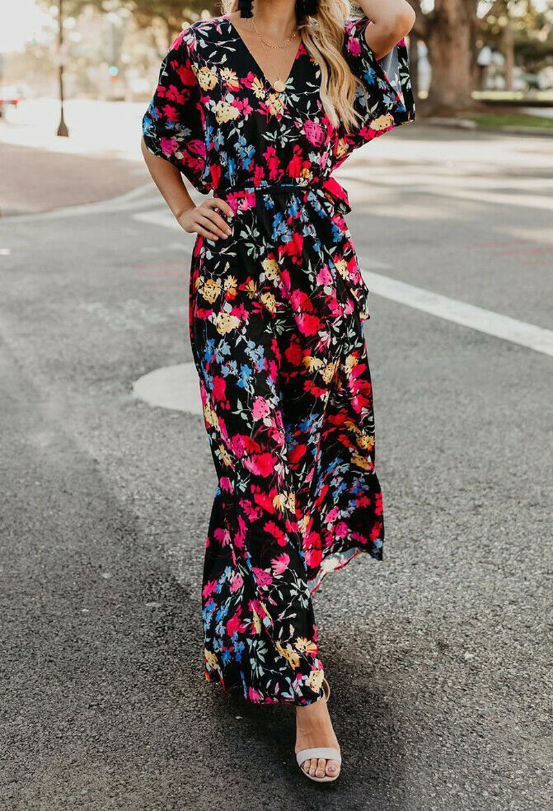 Горячая Распродажа 2019 женские летние Бохо длинное платье сексуальные с