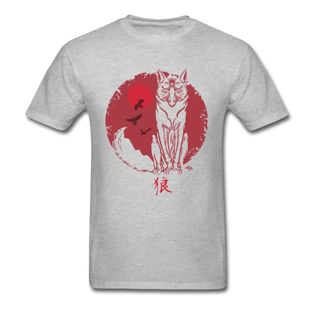 Мужская футболка с круглым вырезом Wolf Spirit черная однотонная хлопковая короткими