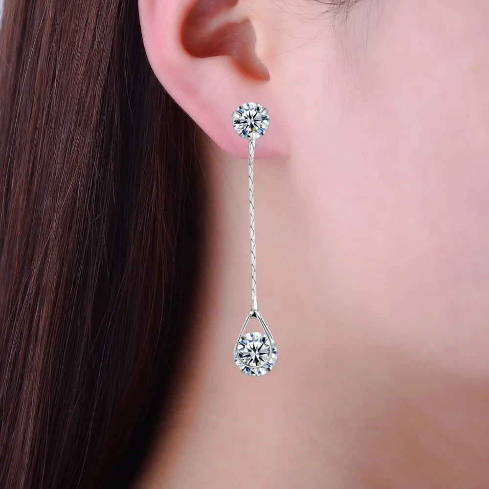 NEWEI Silverstone Teardrop кубического циркония Серьги Подвески Модные украшения для Для